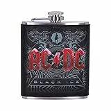 Nemesis Now Offizielles Lizenzprodukt AC/DC Black Ice Album, geprägter Flachmann, 200 ml