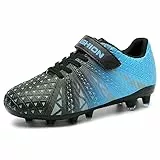 ASHION Jungen Fußballschuh Kinder Fussballschuhe Footballschuhe Professionelle Trainingsschuhe,B Blau Schwarz,33 EU