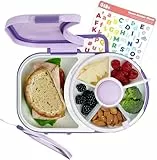 GoBe Kinder-Lunchbox – wiederverwendbarer Snackbehälter mit 5 Fächern und Deckel | BPA- und PVC-frei | spülmaschinenfest | kein Verschütten, auslaufsicher