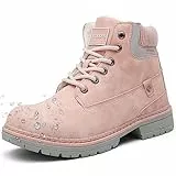 Eagsouni Winterschuhe Herren Damen Gefüttert Winterstiefel, Pink, 40
