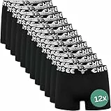 Chiemsee Boxershorts Herren I 12er Set Kurze Herren Unterhosen mit elastischem Waistband Style I Regular fit Boxershorts Men aus atmungsaktiver Baumwolle I 2 Farben, Größe S-4XL