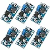 BUNTOR 6 Stücke DC-DC Buck Converter, Step Down Modul 3.2-40 V bis 1.25-35 V, Step Down Converter, Spannungsregler Einstellbar Abwärtswandler, Stabilisierte Stromversorgung für Elektronikprojekte