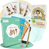 Filapen® Magische Vorschulhefte + 55 Affirmationskarten für Kinder – Sonderedition ab 4 Jahren – Schreiben & Rechnen lernen, Buchstaben & Zahlen üben, Emotionen entdecken – Wiederverwendbar