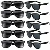 FSMILING Sonnenbrillen,Sonnenbrille Herren Schwarz Party Sonnenbrille Set Sunglasses Sonnenbrillen Set Party Brille 10er Pack Partybrillen