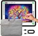 Zocelight A4 Leuchttisch mit Tasche Für Diamantmalerei,11000 Lux Ultraheller Leuchtplatte,Seitliche Tastenbedienung,3-Farben Led Lichtpad,Magnetisch Lichtplatte Für Skizzieren,Zeichnen,Tattoo(Schwarz)