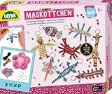 Lena 42690 Maskottchen groß Maskottchen Perlentiere Bastelset ab 6 Jahren, Mit 740 x Bastelperlen und 8 x Schlüsselringen, Schlüsselanhänger mit Perlen basteln