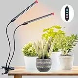 FRGROW Pflanzenlampe LED 18W, Vollspektrum Pflanzenlicht für Zimmerpflanzen, Pflanzenleuchte, Wachstumslampe für Pflanzen Gemüse, Präziser Timer Pflanzenlampen Fokussierfunktion