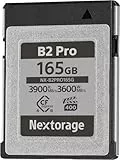 Nextorage Japanischer Hersteller CFexpress 4.0 Typ B 165GB VPG400 Max. Lesegeschwindigkeit 3900 MB/s Max. Schreibgeschwindigkeit 3600 MB/s pSLC 4K/8K Videoaufnahme NX-B2PRO165GB Speicherkarte
