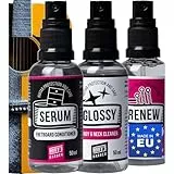 Henry`s Guitar Cleaning Set All-In-One - GitarrenGeschenk - Gitarrenpflege Set Gitarren Reinigungsset - Gitarren Und Saitenreiniger & Fretboard Conditioner - Zubehör Accessories Gitarrenzubehör