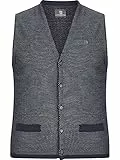 Jan Vanderstorm Herren Strickweste Tane Weste mit Wolle | Trachtenweste ärmellos Dunkelblau, 3xl (xxxl) - 64/66