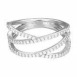 Esprit Damen-Ring 925 Sterling Silber Zirkonia brilliance weiß