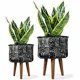 Blumentöpfe Metall Stand Pflanzkübel Moderne Übertöpfe 2 er Set Handgemachte Pflanzgefäße