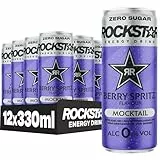 Rockstar Energy Drink Mocktail Berry Sprit Zero Sugar, EINWEG (12 x 330 ml) – Geschmack von Beeren, ohne Zucker und alkoholfrei (0,0% vol.)