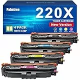 Palmtree 220X 220A Toner Set Kompatibel mit HP 220A 220X 220 für W2200A W2201A W2202A W2203A Toner für HP Color LaserJet Pro MFP 4302dw 4302fdw 4202dw 4202dn 4302fdn (4-Pack Mit Chip)