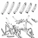60 Stück Broschennadeln, 6 Größen Anstecker Pin Sicherheitsnadeln Anstecker Pin Metall Pins Sichere Verschlussspange für Schmuck Und Handarbeiten Broschennadel Sicherheitsnadel (Silber)