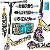 KESSER® Stunt Scooter GT-Limit 360° Lenkung Funscooter Stuntscooter mit Ständer ABEC 9 Kugellagern, 110 mm PU Räder, Kickscooter Tretroller Cityroller Trick Roller für Kinder Erwachsene,