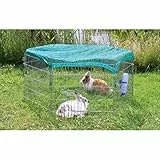 Trixie 6253 natura Freilaufgehege mit Schutznetz, verzinkt, ø 126 × 58 cm