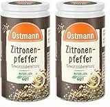 Ostmann Gewürze - Zitronenpfeffer Gewürzzubereitung | Für Salatdressings, Saucen und Fischgerichte | 40 g in der Streudose (Packung mit 2)