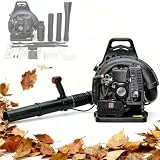 Rucksack-Laubbläser mit 63 cc 2-Takt-Motor, 6800 U/min, 1,8 l Kraftstofftank für Hof, Garten, Rasen und Schneereinigung