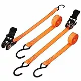 Belle Vous (2er Pack) Spanngurte mit Ratsche und Haken & Gummigriffen - Spanngurt 4m Lang & 25 mm Breit - 500 kg Bruchfestigkeit - Robuste Zurrgurte mit Ratsche zum Sichern von Fracht & Motorrädern