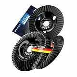 Holz Schleifscheibe 125mm [3 teiliges Set für Winkelschleifer] - Lackfräse - Holzfräser - Wurzelfräse - Diamant Schleifscheibe für Schleifen, Fräsen, Schnitzen