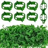 Hysagtek 200 Pcs Pflanzenclips für Kletterpflanzen PflanzenringKlips Pflanzenklammern zur Unterstützung und Befestigung Pflanzensicherung für Garten Pflanzen Weihnachtslichter & Dekoration