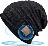 HANPURE Geschenke für Männer Papa Bluetooth Mütze - Coole Technik, für Männer Teenager Ihn Weihnachten, für Angler Fahrrad Wanderer, Wichtelgeschenk Ideen Musik,Schwarz,Einheitsgröße