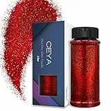 Ceya 100g/ 3.5oz holographisches ultrafeines Glitzerpulver Laser Weinrot Glitzer 0,3mm 1/128” 0,008” für Slime Epoxidharz Handwerk Tumbler Schmuck Nagel Kunst Festival Make-up Scrapbook Malerei