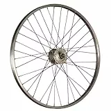 Laufrad 28 Zoll Vorderrad Shimano Naben Dynamo DH-C3000 V-Brake Felge Silber 28'