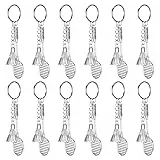 Pssopp 12-teiliger Schlüsselbund, Mini-Sport-Schlüsselanhänger, Badminton-Schlüsselbund, Charm-Anhänger-Geschenk-Schlüsselanhänger, Geldbörsen-Tasche Anhängendes