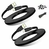 Basesailor Micro USB Kabel 6M 2-Stück,Lang 20 FT Ladekabel Power Flach Stromkabel für Neos Smartcam,Yi Nest Cam,Blink XT XT2 Indoor Outdoor 3th Gen Kamera,Arlo Q,Wyze Cam,Netvue,Xbox One Wyze Cam 5 7