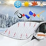 Frontscheibenabdeckung Auto Scheibenabdeckung Windschutzscheiben Abdeckung mit 9 Magnet Fixierung Auto Frostschutz Abdeckung Faltbare Autoabdeckung gegen Sonne/Staub/EIS/Schnee/Frost (183 * 116cm)