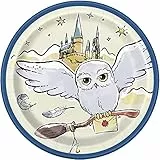 Unique 23564 Pappteller - 18 cm - Harry Potter Party-Pack mit 8 Stück, Mehrfarbig