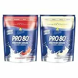 Inko Active Pro 80 Beutel 2er Mix Pack (2x500g) Vanille/Erdbeere (D)