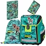 OXY BAG PREMIUM LIGHT Schulset 4 set für 1.-3. Klasse | Ergonomischer Schulrucksack, Sportbeutel, A4 Box & Federmappe | Leicht & Sicher mit Reflektoren | Perfekt Organisiert für Schulkinder