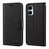 Shantime Oxford Stoff Flip Wallet Hülle Kompatibel mit SPC Discovery, Robuste Magnetische Hülle mit Kartenfächern und Standfunktion(Schwarz)