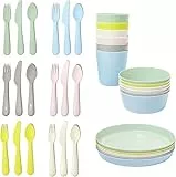 Kalas IKEA KALAS Kinderschüssel, Becher, Teller und Besteck, 6er-Set je Artikel, mehrfarbig, Pastellfarben