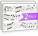 2 Pack Dry Erase Music Staff Lap Whiteboard 9'X12' l Write Musical Notes and More (Double Sided White Board)