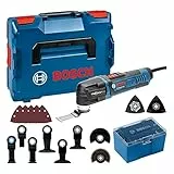 Bosch Professional Multi Cutter GOP 30-28 (inkl. 7x Starlock Tauchsägeblatt, 2x Starlock Segmentsägeblatt, 1x Starlock Carbide-Riff Schleifplatte, 5x Schleifblätter, 1x Delta-Schleifplatte, L-BOXX)
