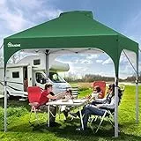 YITAHOME 3X3 wasserdichte Pavillon Faltpavillon, Faltbarer Stabil Pop up Pavillon Outdoor Anti-UV Gartenpavillon Höhenverstellbarfür Alle Jahreszeiten Für Party Camping Märkte Pool Festival, Grün