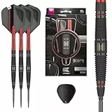 Target Darts Scope Swiss Point Steeldarts, 90% Tungsten Dart-Set, Barrel 04-23G | Steeldarts Set, Darts in Rot & Schwarz, Profi Dart-Set mit Swiss Points & Tool