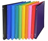 Exacompta 541999E Ringbuch (PP, DIN A4, blickdicht, 2 Ringe, Rücken 20mm) gemischte farben