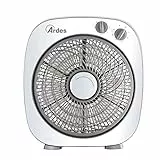 ARDES - Tragbarer Tisch- oder Bodenventilator mit 6 Flügeln und 3 Intensitätsstufen und 360-Grad-Drehung, Bodenventilator Box Floor AR5B24, Weiß