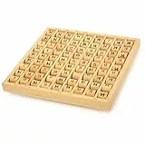 small foot Multiplizier-Tabelle aus Holz, Lernspiel zum Erlernen des kleinen 1x1, für Kinder ab 6 Jahren, 11059 Spielzeug, Mehrfarbig