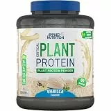 Applied Nutrition Critical Plant - Veganes Proteinpulver mit Soja, Erbsen und Reisproteinen & Essenziellen Aminosäuren (1.8kg) Vanilla Protein Shake