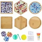AiYoYo 3 Stück Mosaik Untersetzer DIY Bastelset Geschenke für Kinder und Erwachsene Kreatives Basteln kindergeburtstag für Mädchen Geburtstagsgeschenk 5 6 7 8 9 10 + Jahre