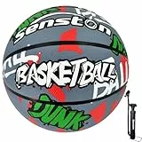 Senston Basketball Größe 7 Outdoor Street Basketbälle Gr7 Basketball Groesse 7 mit Pumpe für das Training und Anfänger