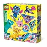 SES creative 14783 Origami mit Glitzer und Federn, Diverse Farben