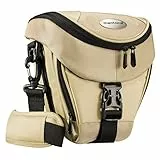 Mantona Colt Kameratasche - Universaltasche inkl. Schnellzugriff, Staubschutz, Tragegurt und Zubehörfach, geeignet für DSLM und DSLR Kameras, sand