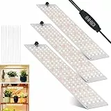 idudu 3Stück Pflanzenlampe LED Vollspektrum, Pflanzenlicht mit 405 LEDs, Pflanzenleuchte Wachsen licht für Zimmerpflanzen Grow Light mit Zeitschaltuhr, 10 Arten von Helligkeit (3Stück)